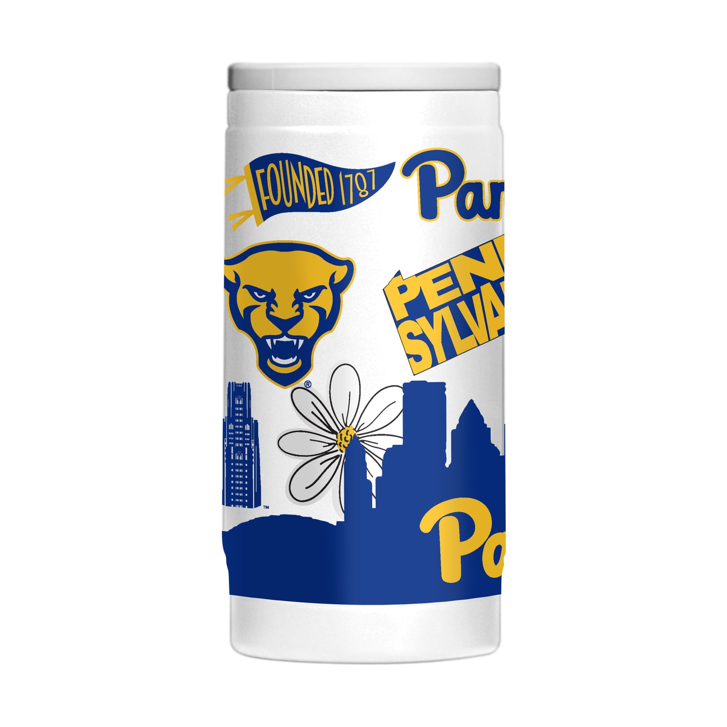 Pittsburgh 12oz Native Powdercoat SlimCan Coolie