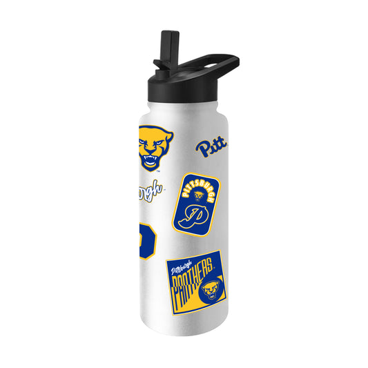 Pittsburgh 34oz White Dreamweave Quencher Bottle