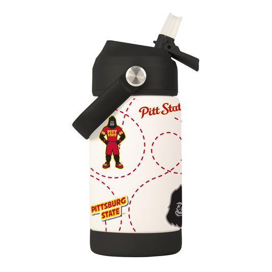Pitt State (KS) 12oz Mascot SS Kids Bottle