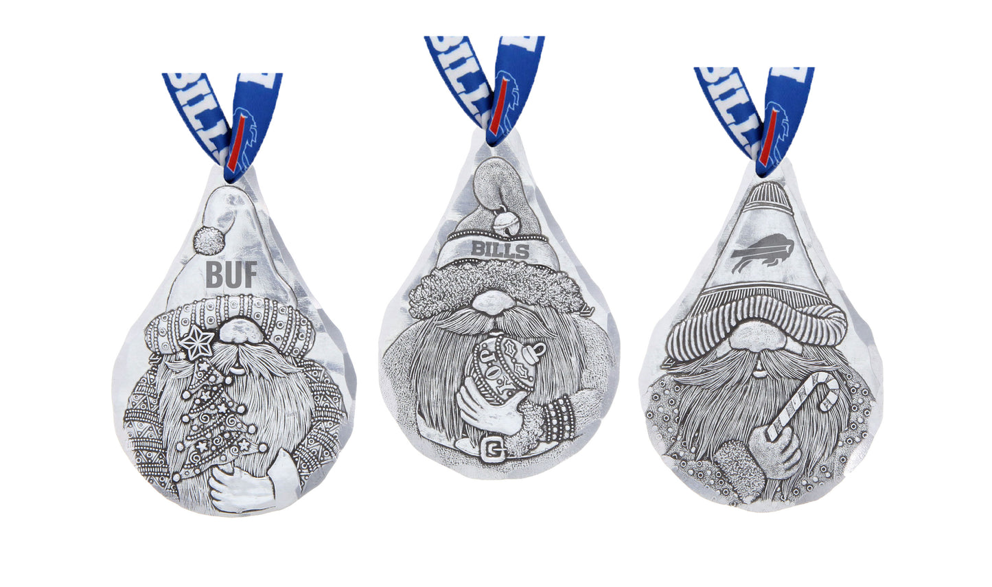 NFL Buffalo Bills 3-Piece Gridiron Gnomes Ornament Set