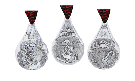 NFL Cleveland Browns 3-Piece Gridiron Gnomes Ornament Set