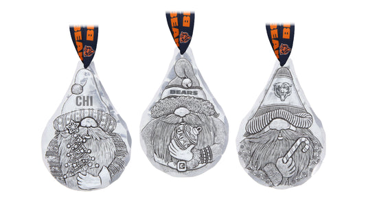 NFL Chicago Bears 3-Piece Gridiron Gnomes Ornament Set