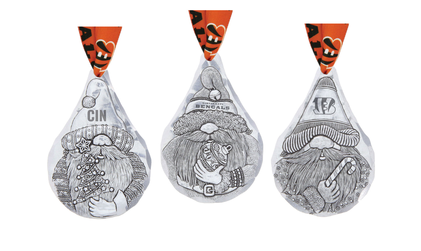 NFL Cincinnati Bengals 3-Piece Gridiron Gnomes Ornament Set