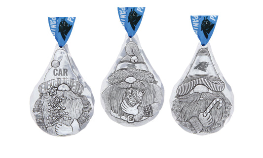 NFL Carolina Panthers 3-Piece Gridiron Gnomes Ornament Set