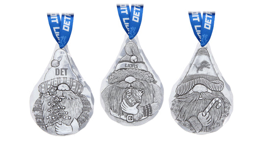 NFL Detroit Lions 3-Piece Gridiron Gnomes Ornament Set