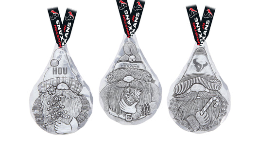 NFL Houston Texans 3-Piece Gridiron Gnomes Ornament Set