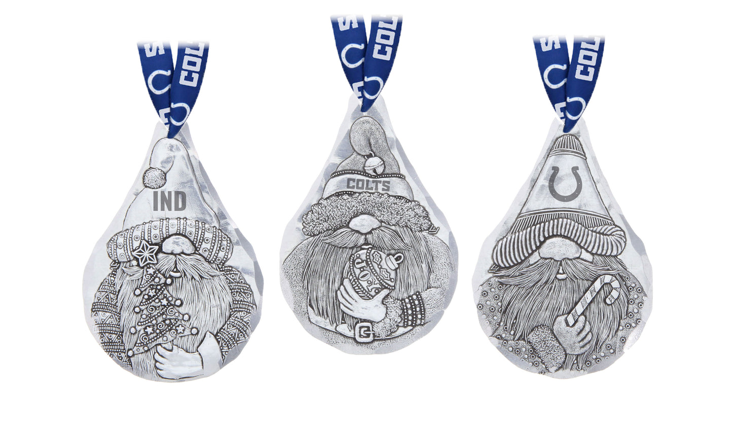 NFL Indianapolis Colts 3-Piece Gridiron Gnomes Ornament Set