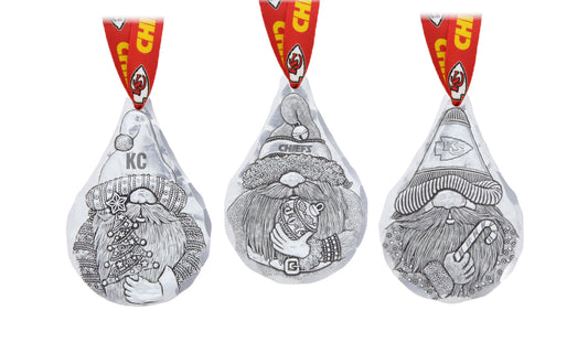 NFL Kansas City Chiefs 3-Piece Gridiron Gnomes Ornament Set