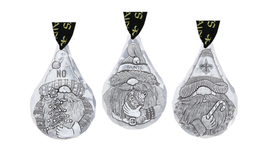 NFL New Orleans Saints 3-Piece Gridiron Gnomes Ornament Set