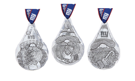 NFL New York Giants 3-Piece Gridiron Gnomes Ornament Set