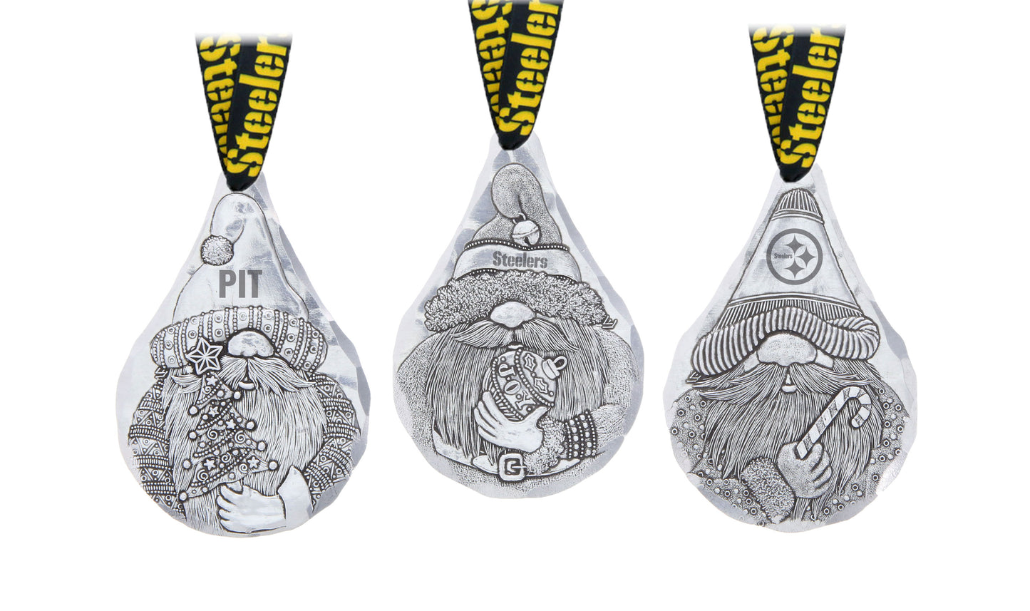 NFL Pittsburgh Steelers 3-Piece Gridiron Gnomes Ornament Set