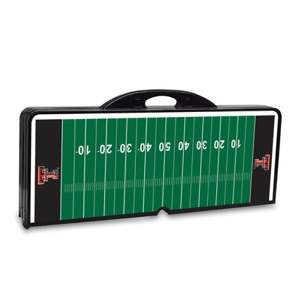 Texas Tech Red Raiders Football Field - Picnic Table Portable Folding Table with Seats