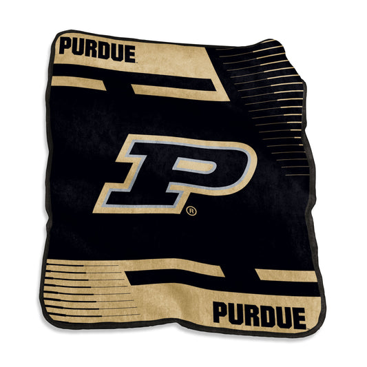 Purdue Raschel Double Stripe Throw