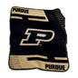 Purdue Raschel Double Stripe Throw