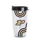 Purdue 16oz Waves Dbl Wall Clear Tumbler