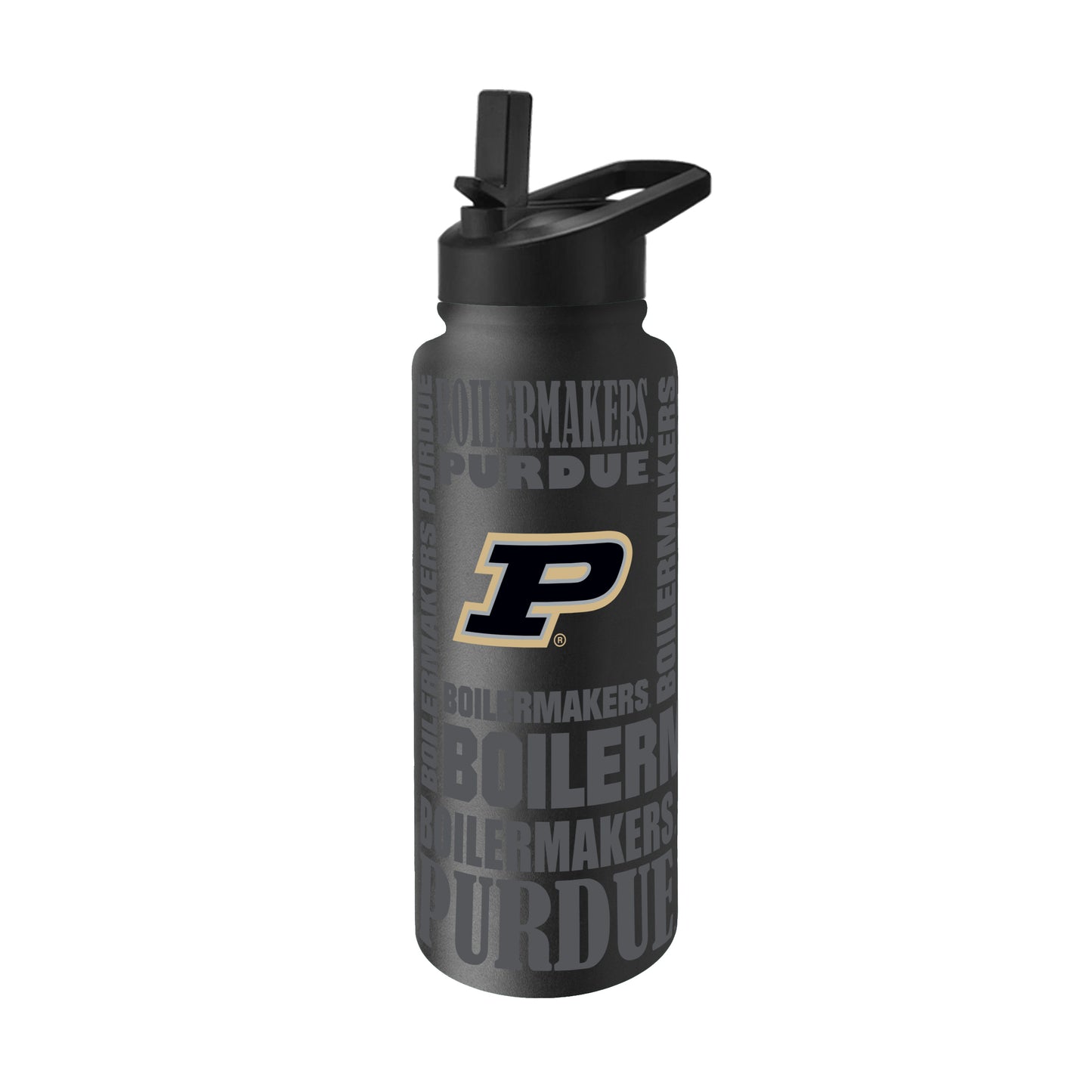 Purdue 34oz Black Replay Quencher Bottle