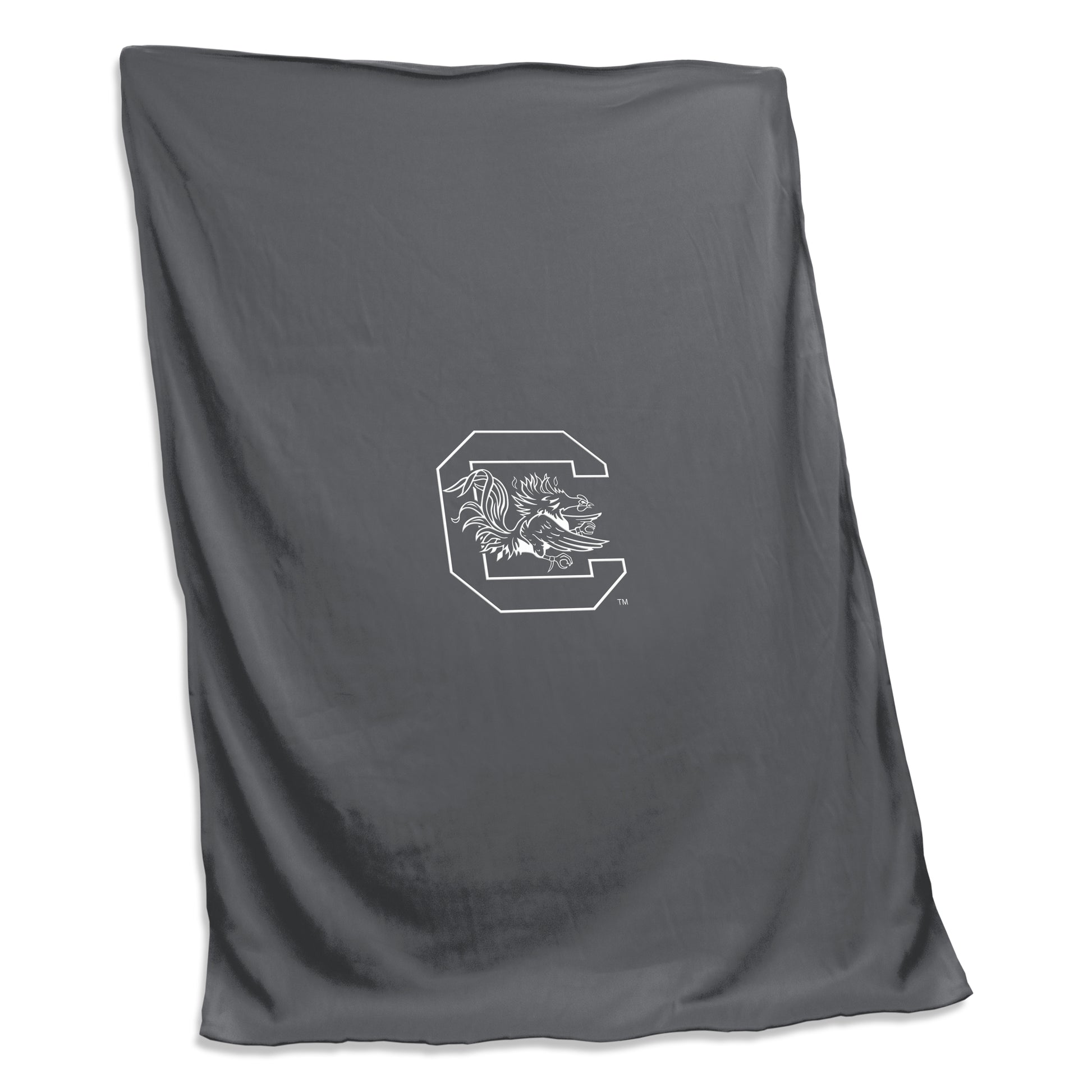 South Carolina Charcoal Sweatshirt Blanket (Screened)