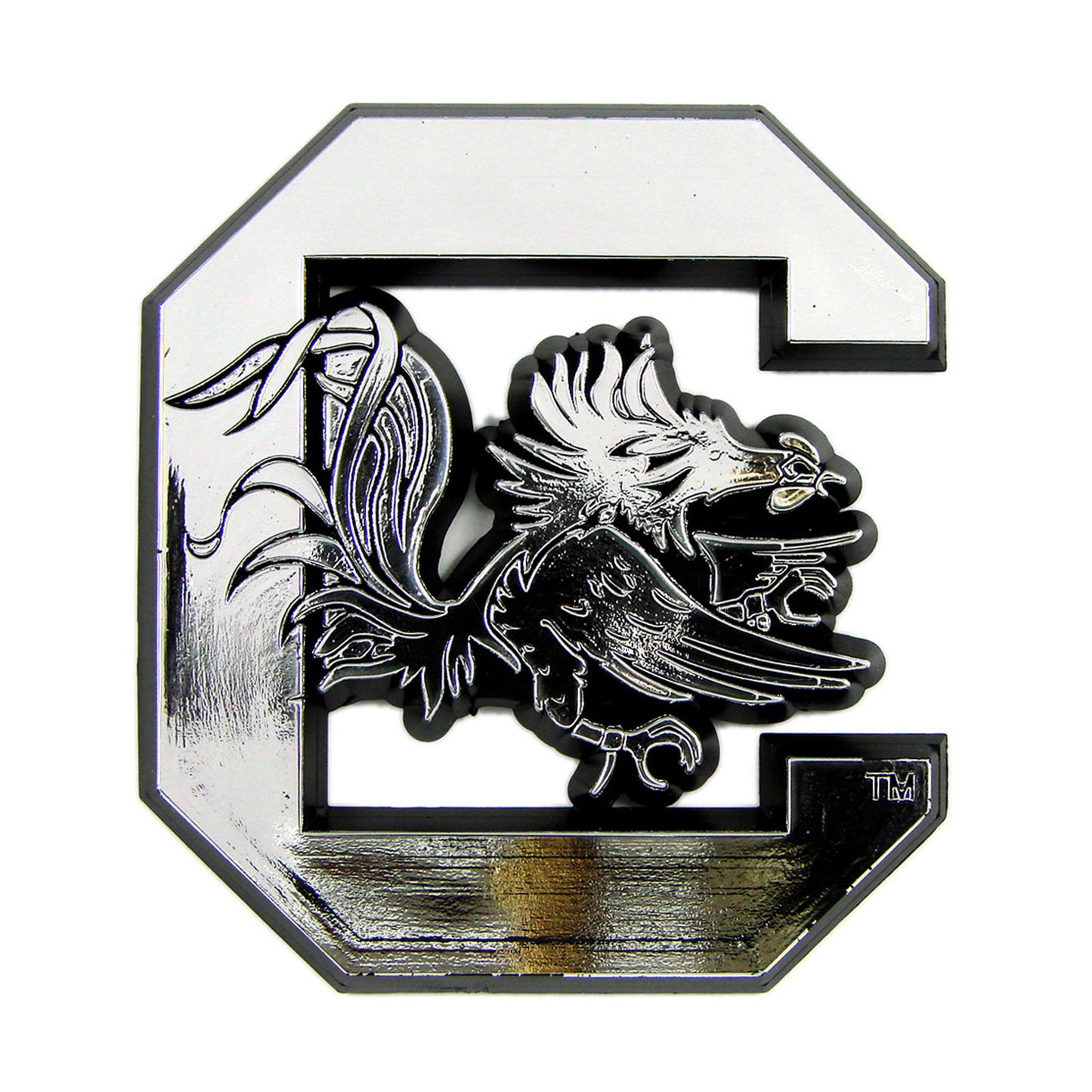 University of South Carolina Plastic Chrome Emblem