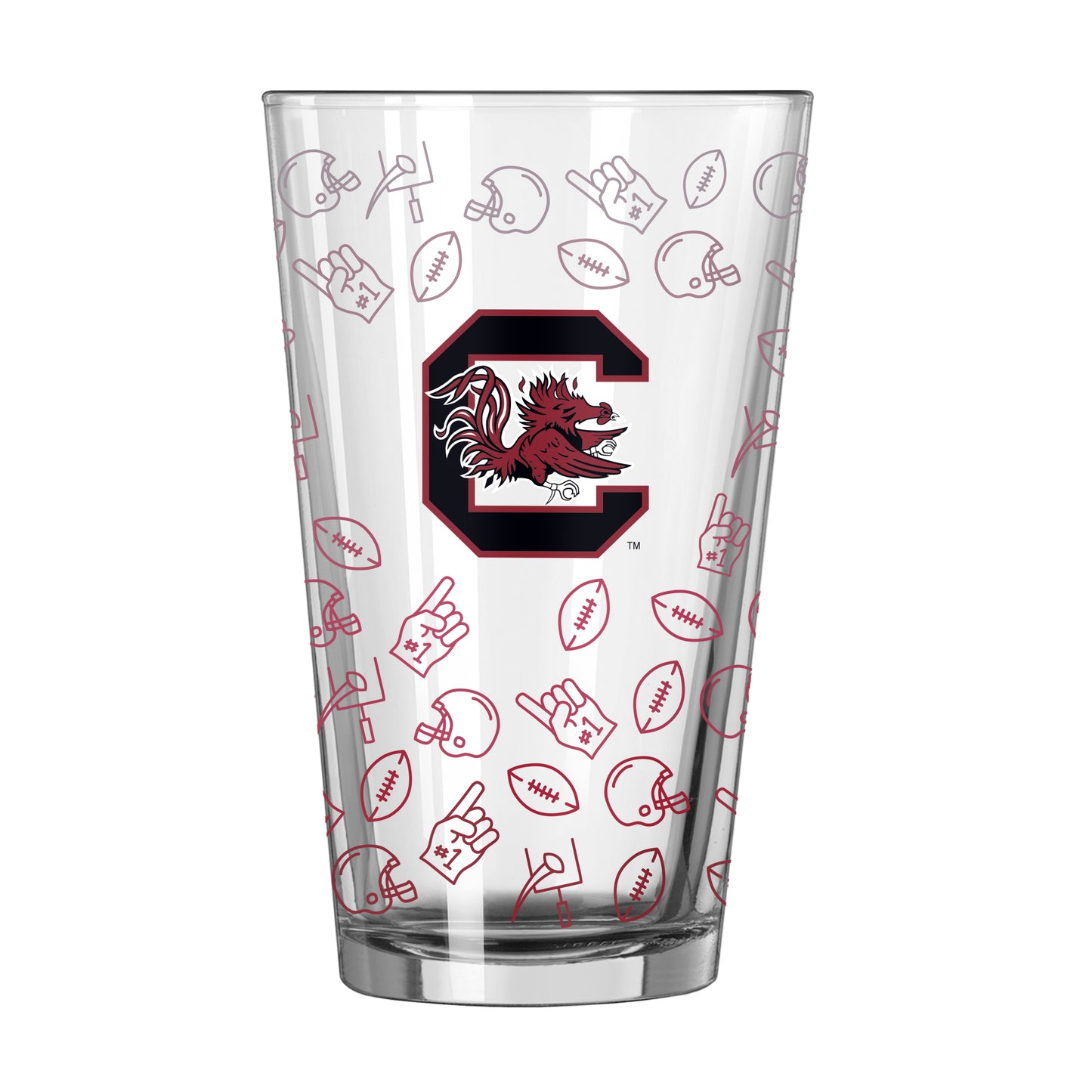 South Carolina 16oz Ombre Playmaker Pint Glass