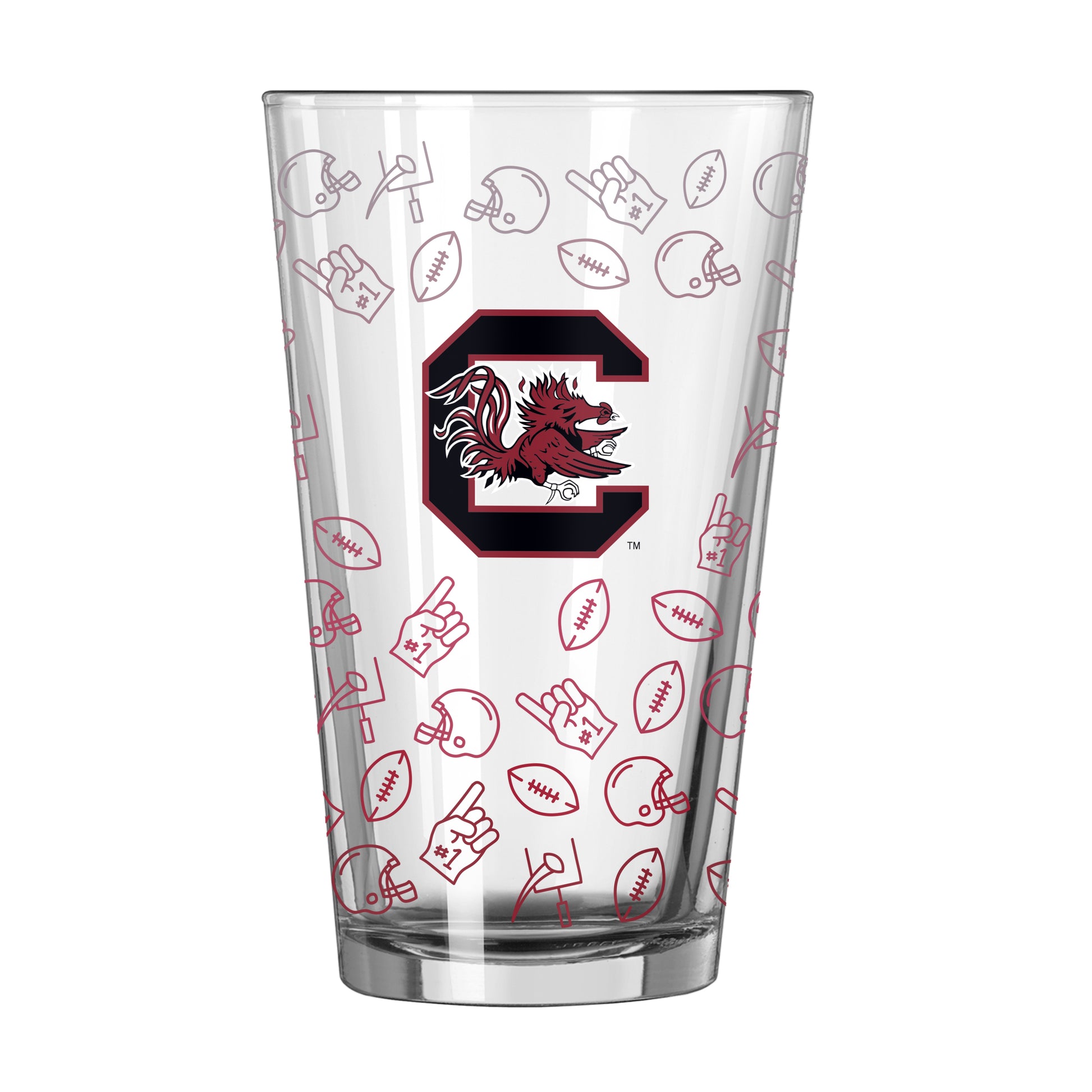 South Carolina 16oz Ombre Playmaker Pint Glass