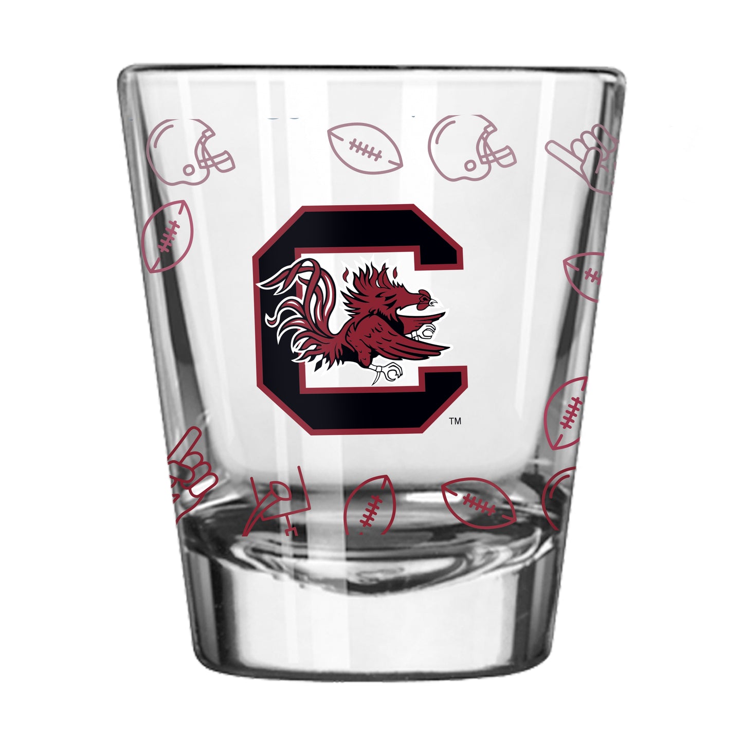 South Carolina 2oz Ombre Playmaker Shot Glass
