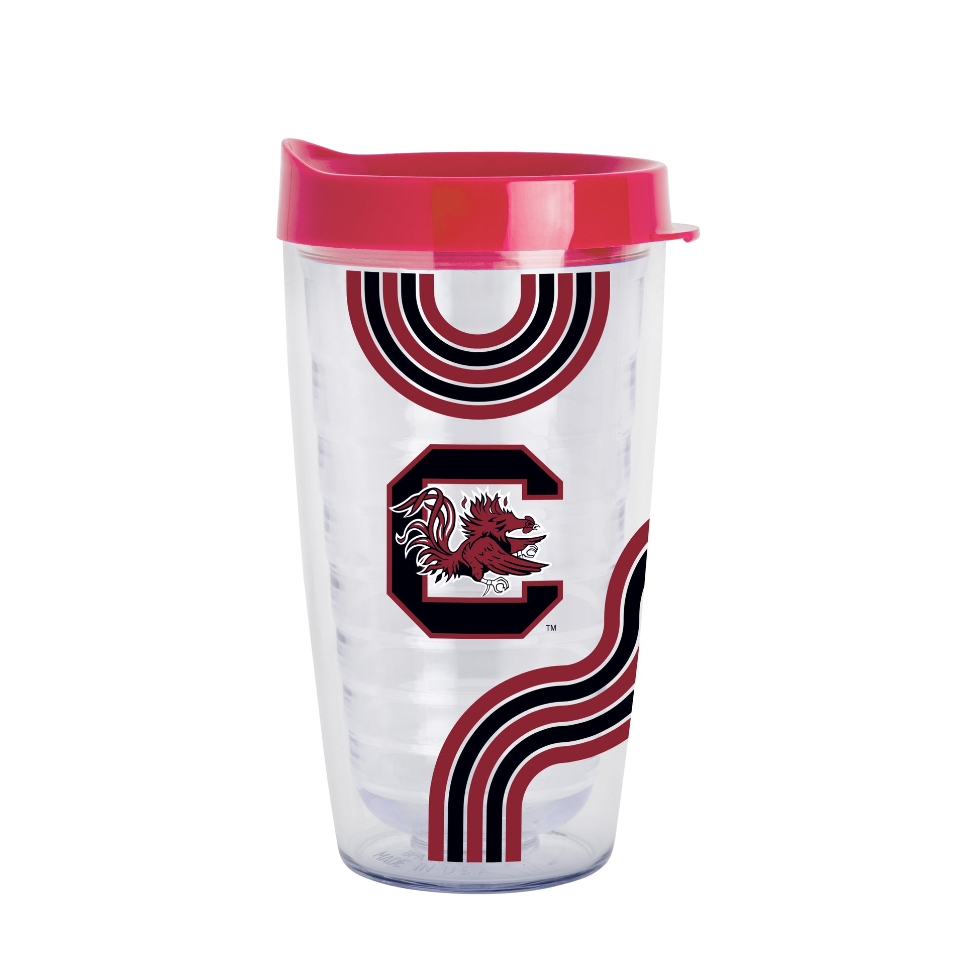 South Carolina 16oz Waves Dbl Wall Clear Tumbler