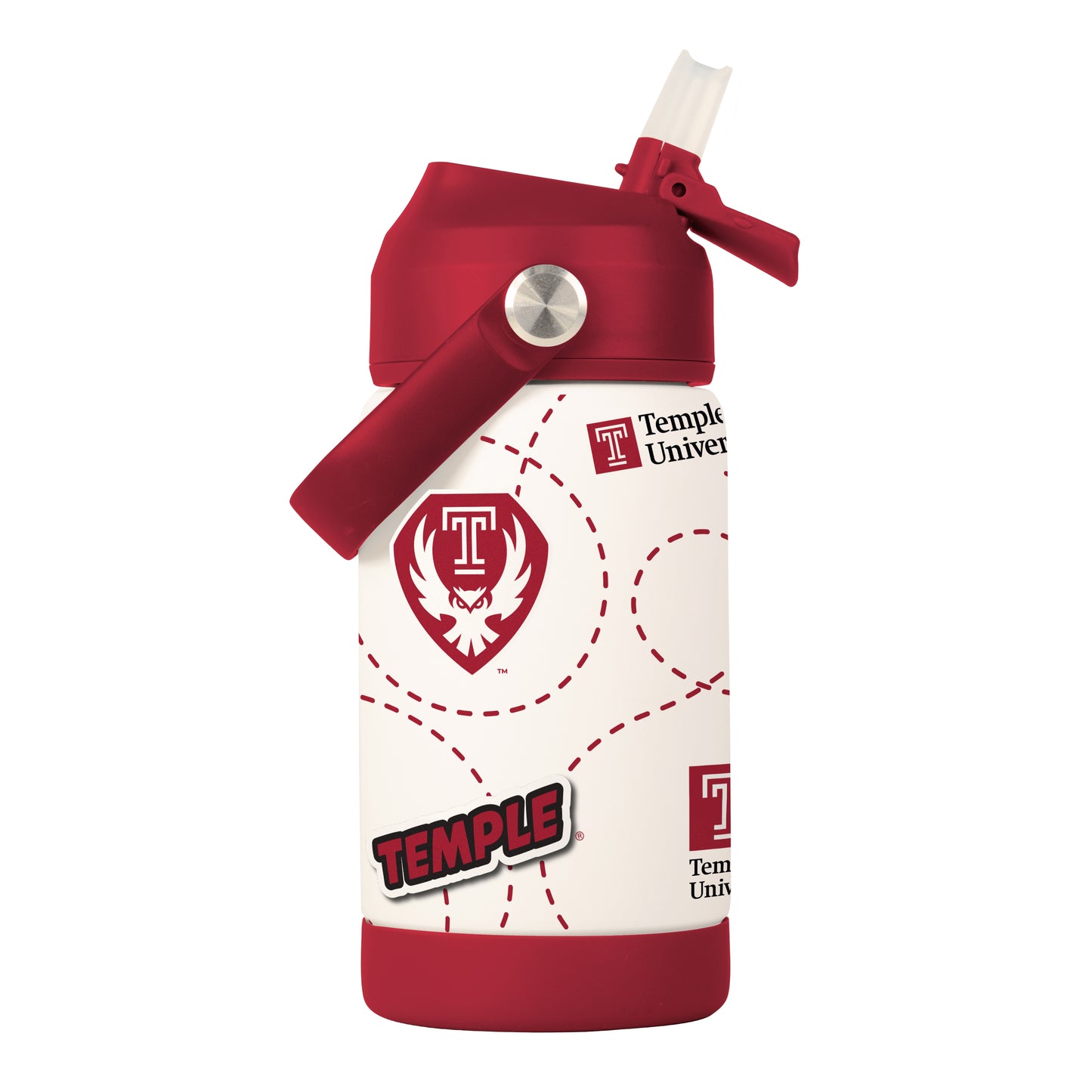 Temple 12oz Mascot SS Kids Bottle
