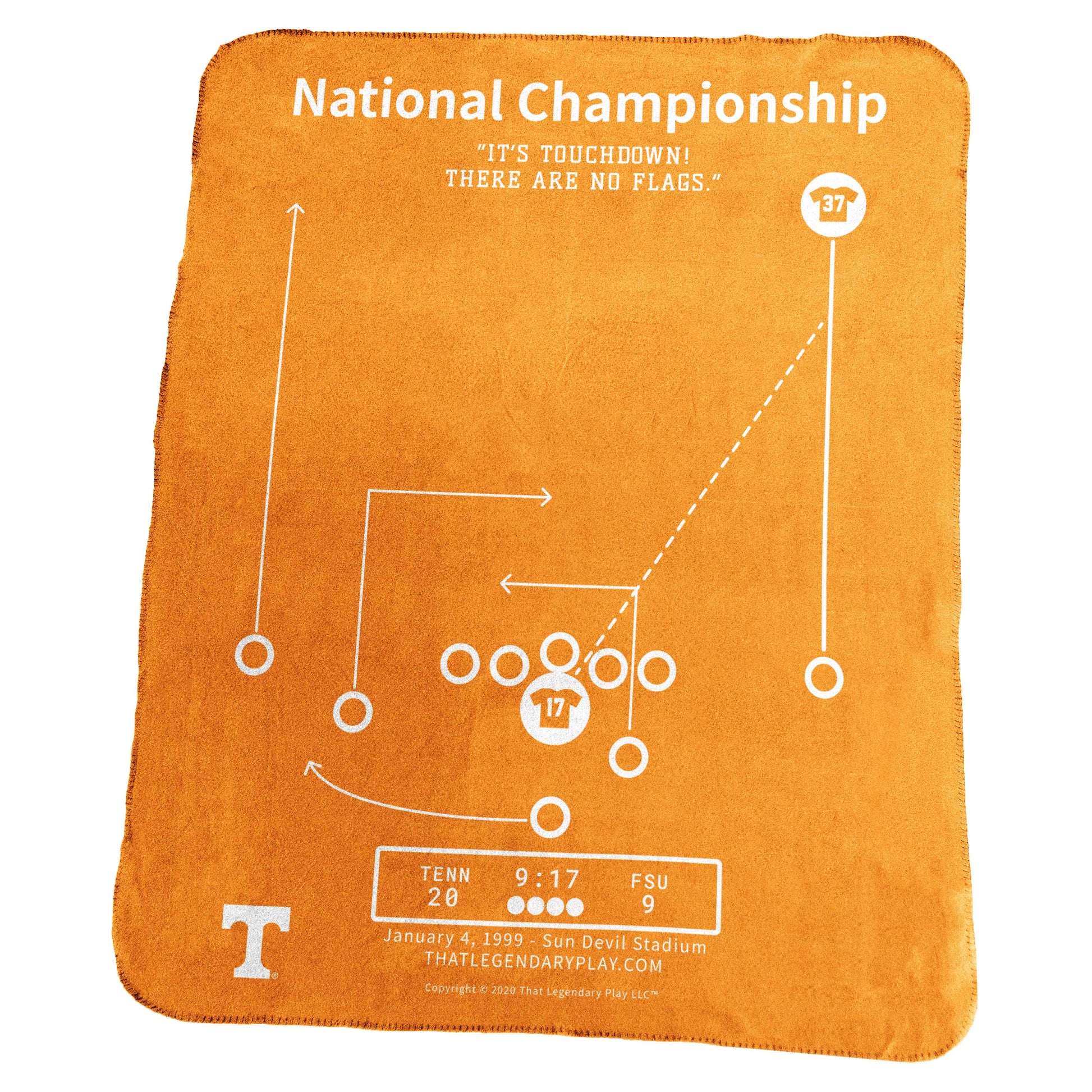 Tennessee Legendary Play National Championship Classic Fleece Throw