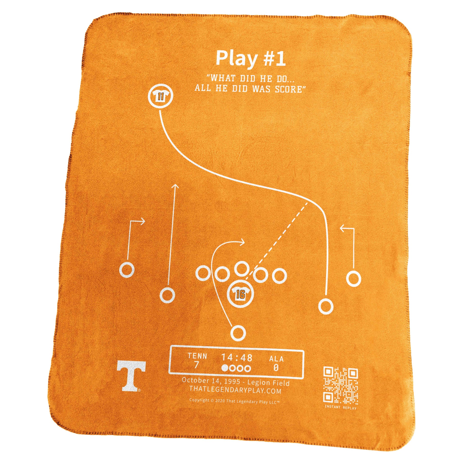 Tennessee Legendary Play Play #1 Classic Fleece Throw