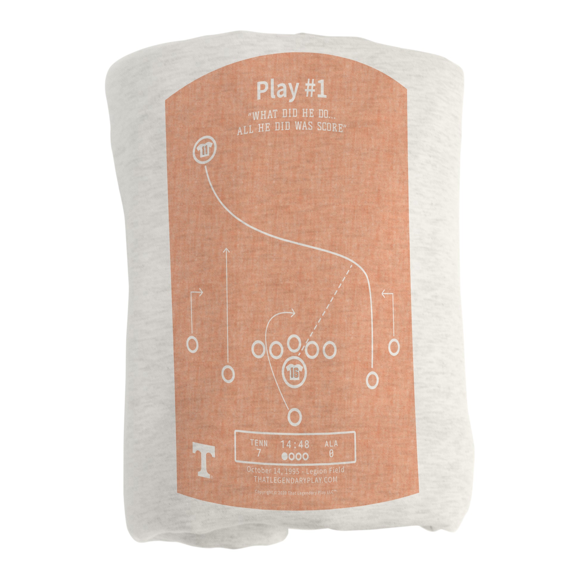 Tennessee Legendary Play Play #1 Sublimated Sweatshirt Blanket