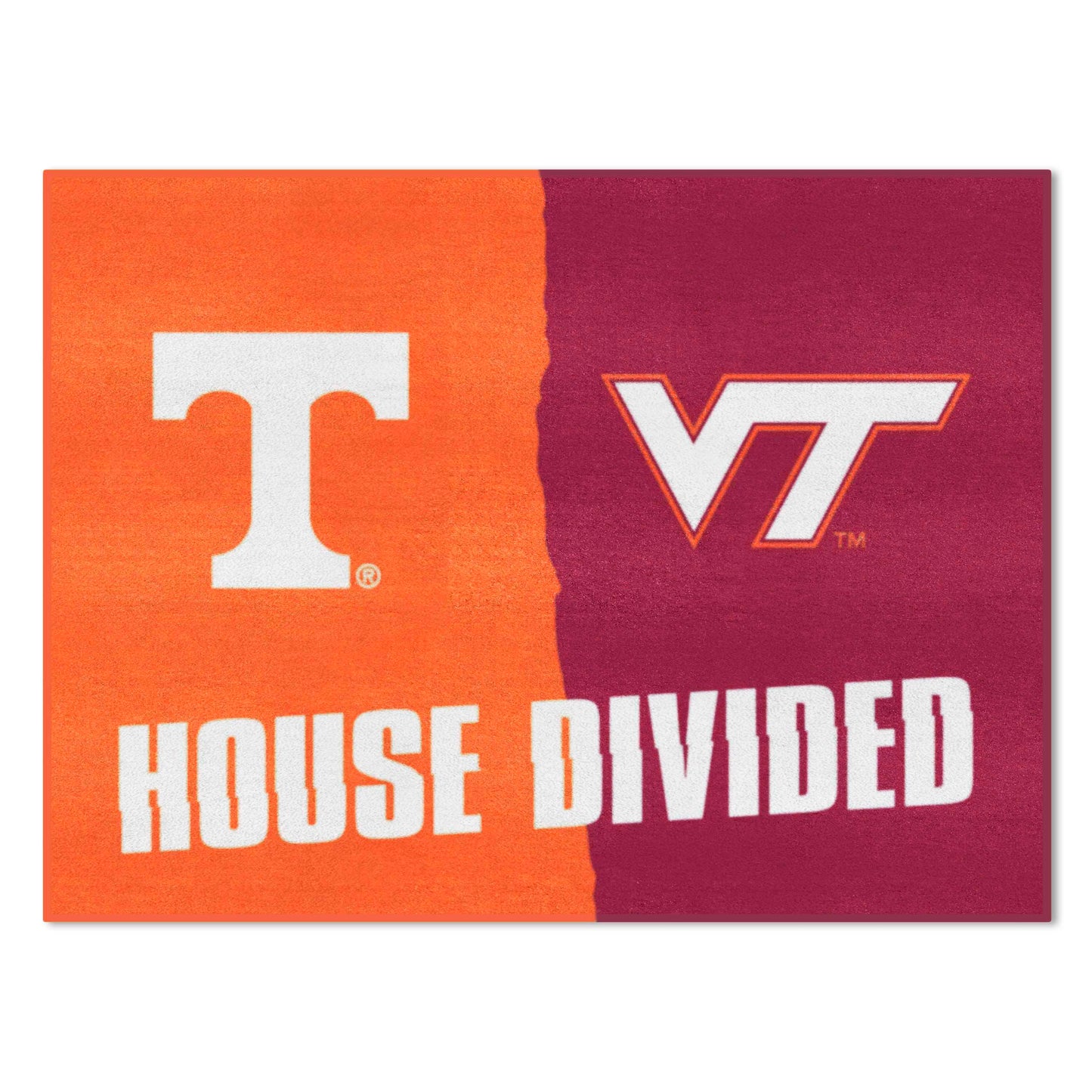 House Divided Mat - Tennessee / Virginia Tech