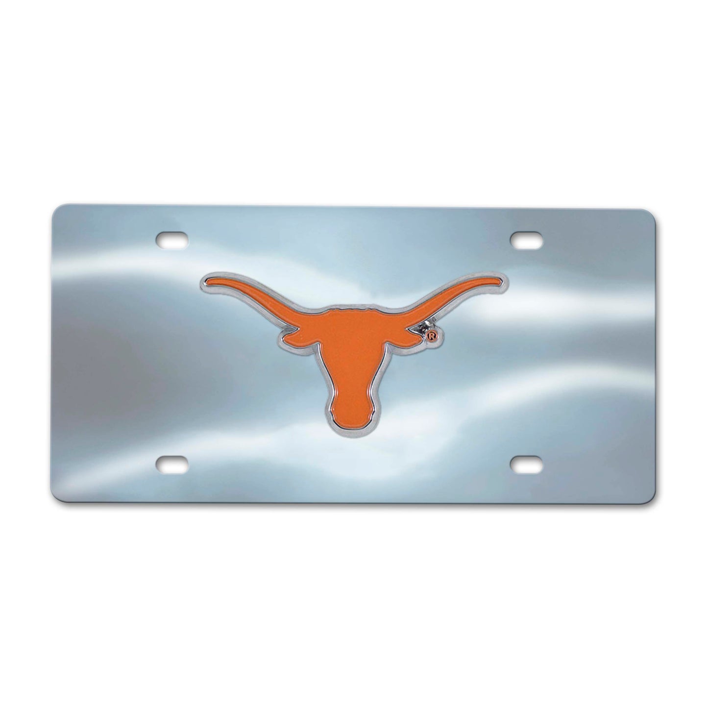 University of Texas Chrome Diecast License Plate