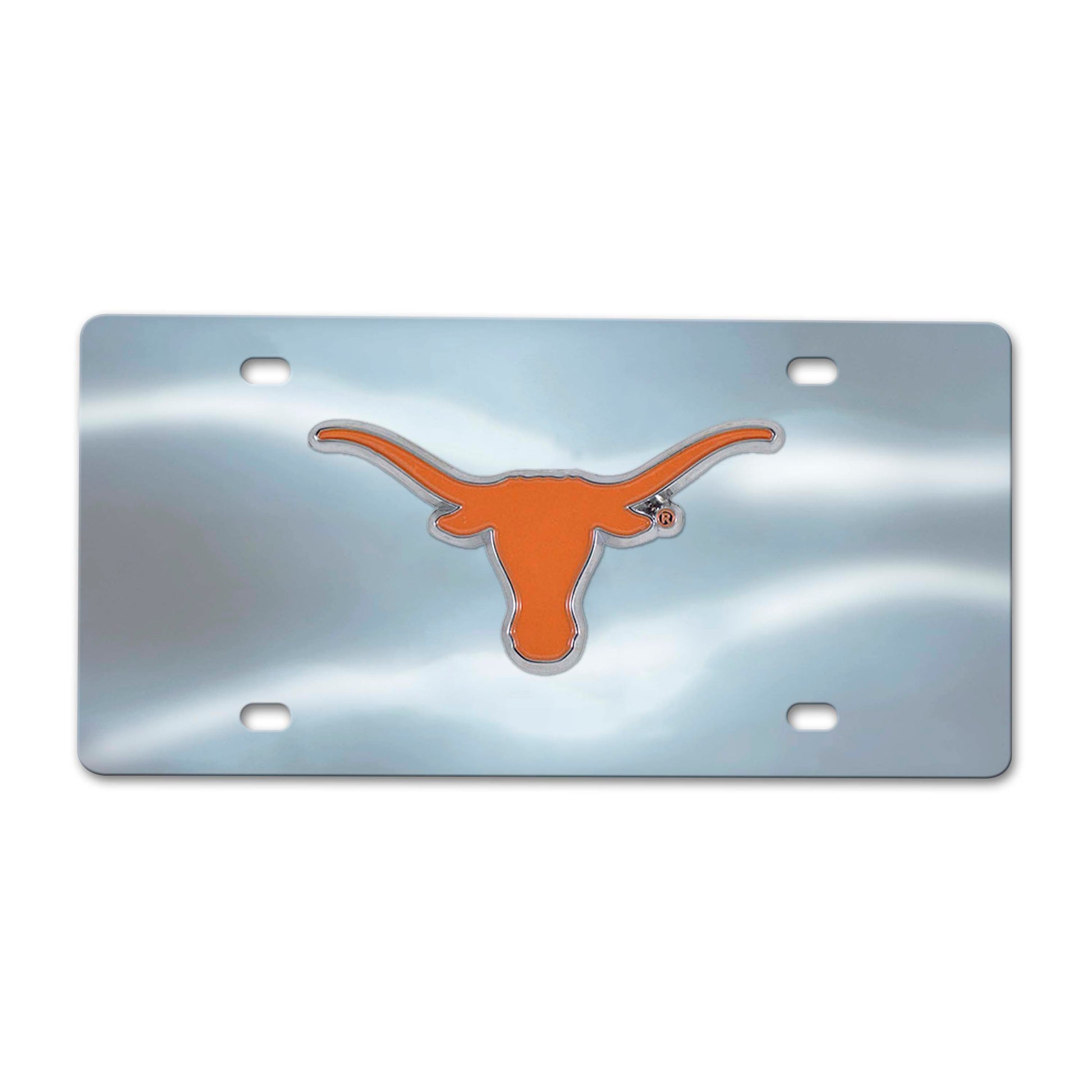 University of Texas Chrome Diecast License Plate