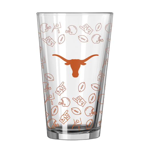 Texas 16oz Ombre Playmaker Pint Glass