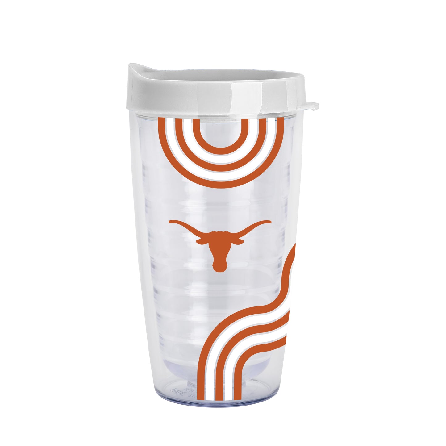 Texas 16oz Waves Dbl Wall Clear Tumbler