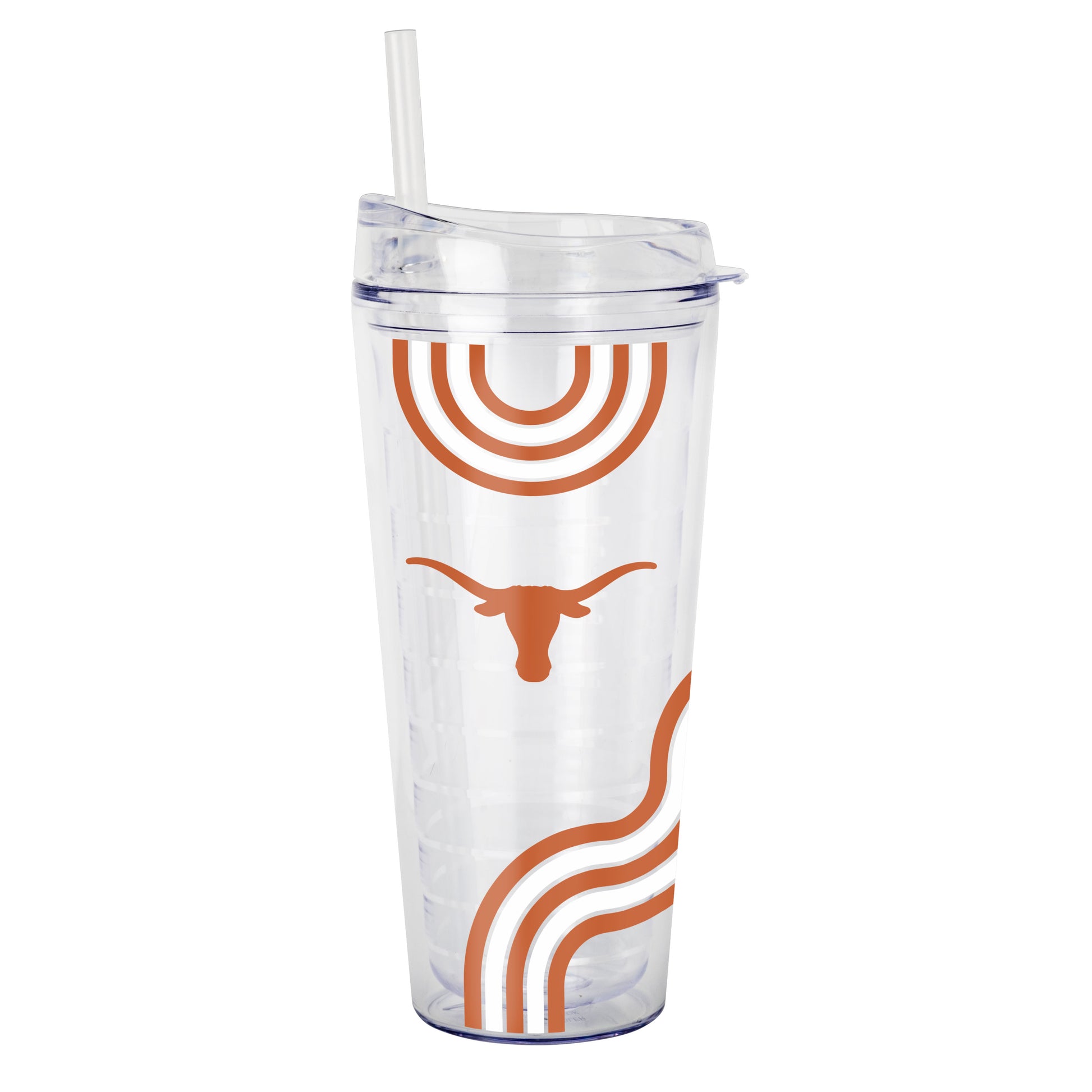 Texas 22oz Waves Dbl Wall Clear Tumbler
