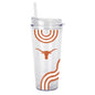 Texas 22oz Waves Dbl Wall Clear Tumbler