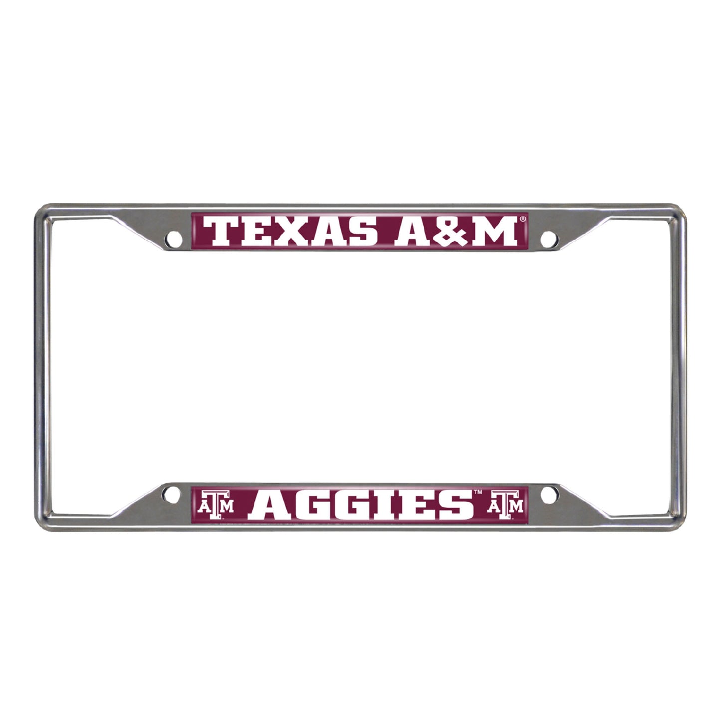 Texas A&M University Chrome License Plate Frame