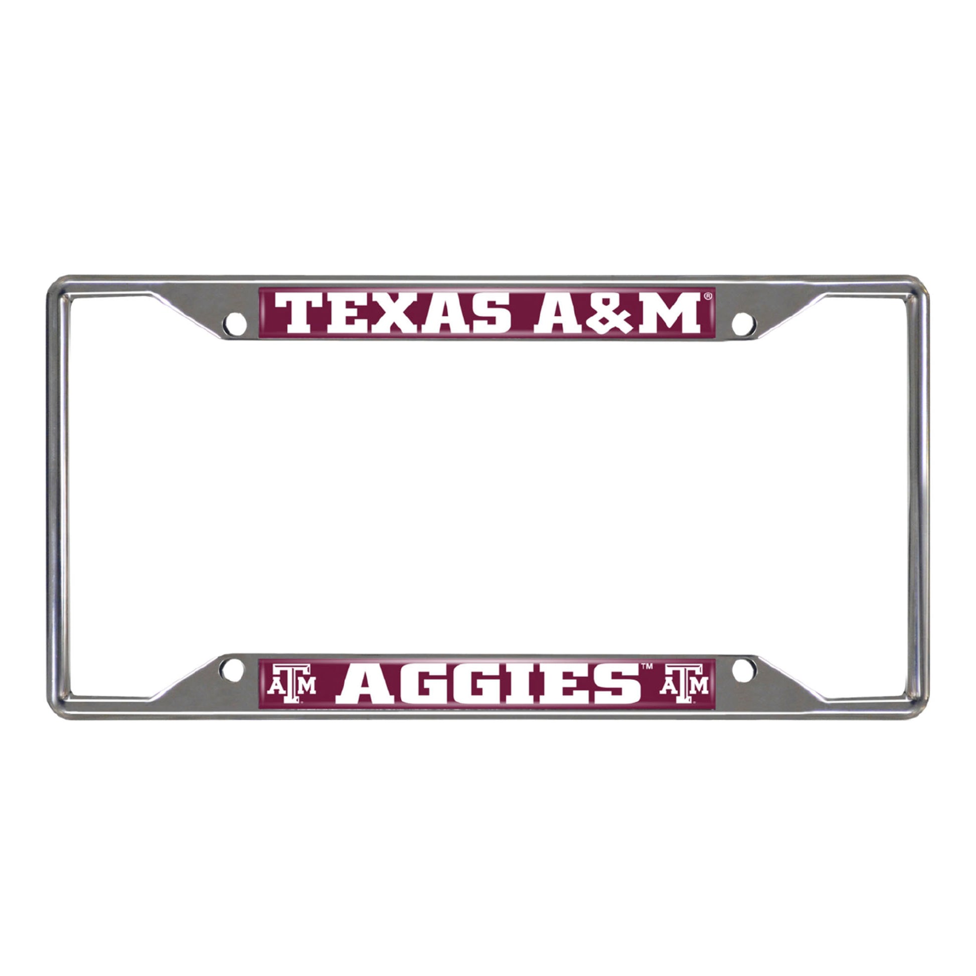 Texas A&M University Chrome License Plate Frame