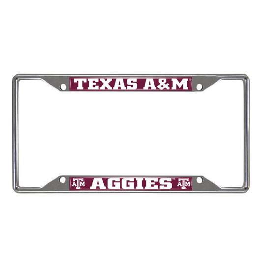 Texas A&M University Chrome License Plate Frame