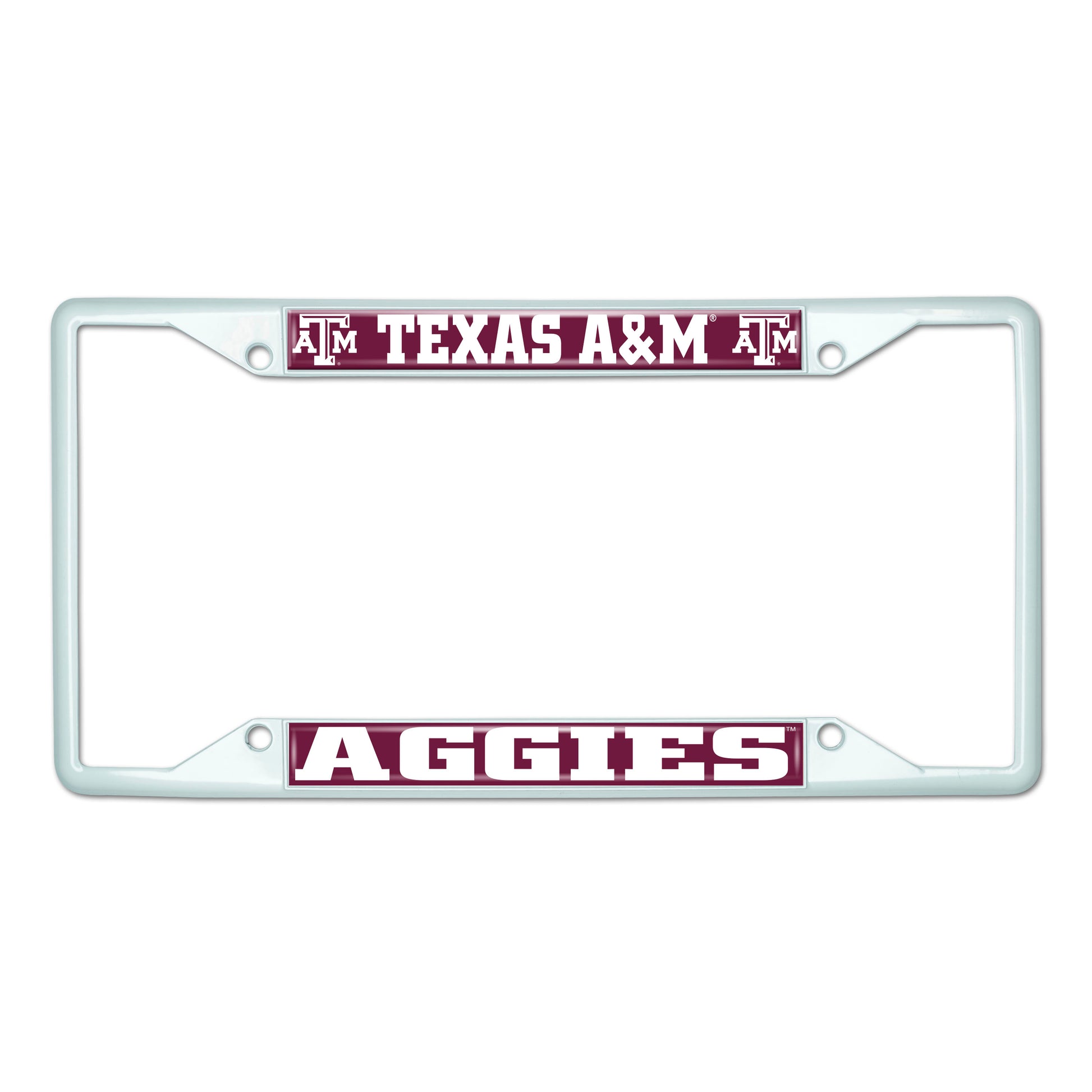Texas A&M University-White License Plate