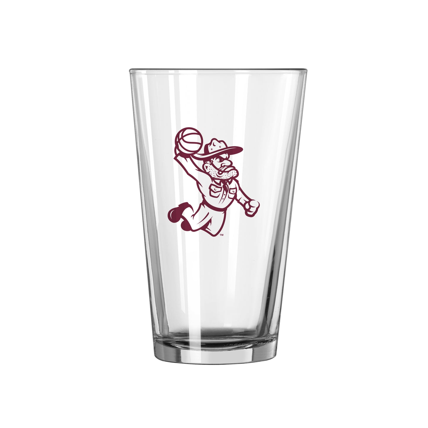 Texas A&M 16oz Old Sarge Basketball Pint Glass