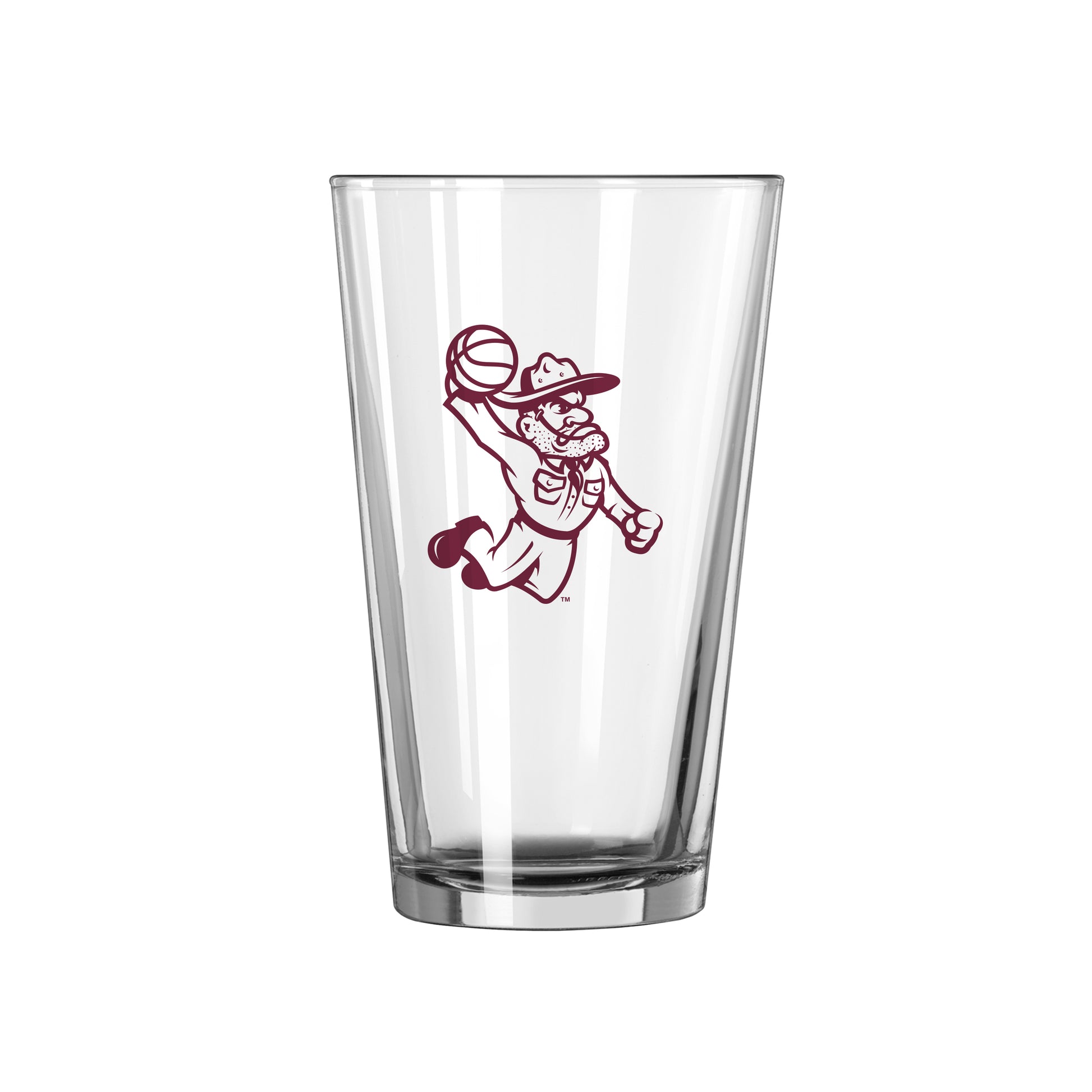 Texas A&M 16oz Old Sarge Basketball Pint Glass