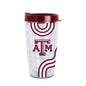 Texas A&M 16oz Waves Dbl Wall Clear Tumbler