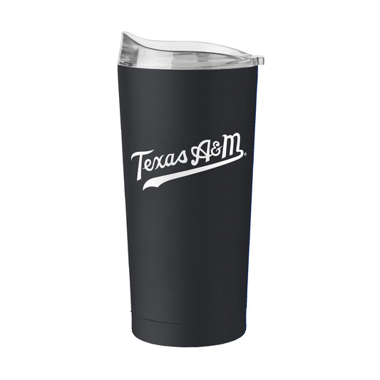 Texas A&M 20oz Black Script Powder Coat Tumbler