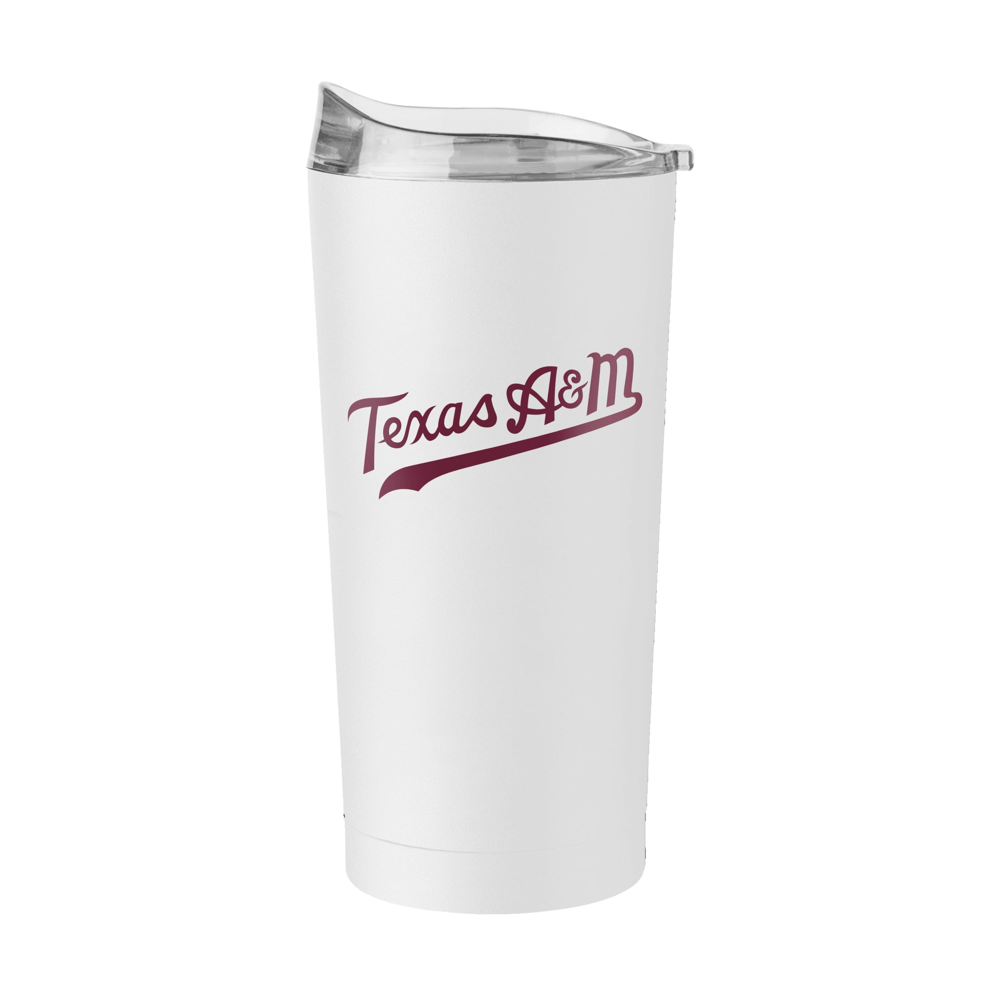 Texas A&M 20oz White Script Powder Coat Tumbler