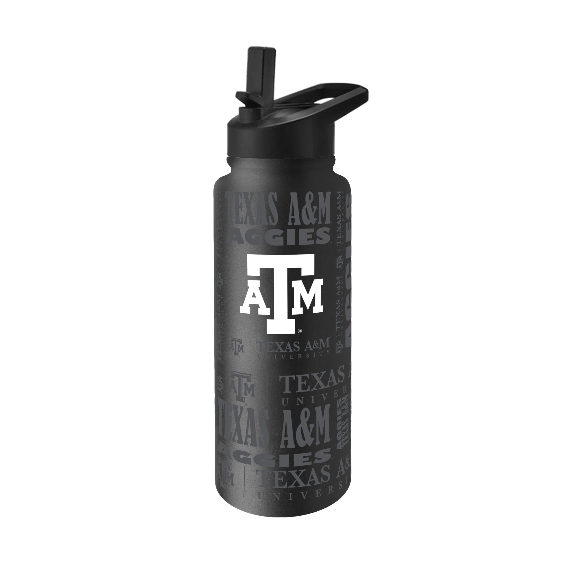 Texas A&M 34oz Black Replay Quencher Bottle