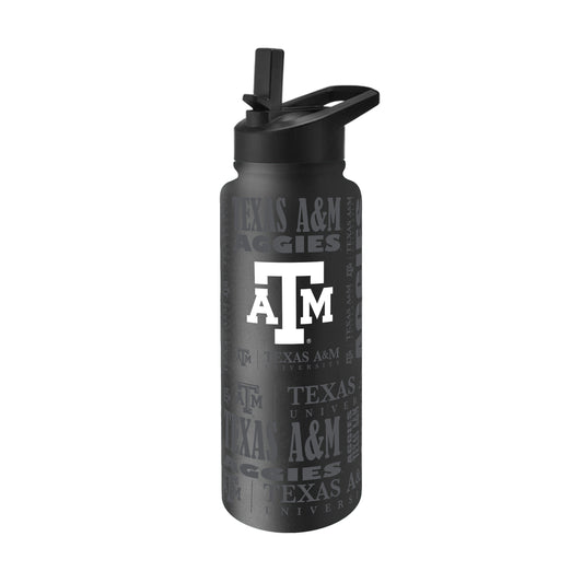 Texas A&M 34oz Black Replay Quencher Bottle