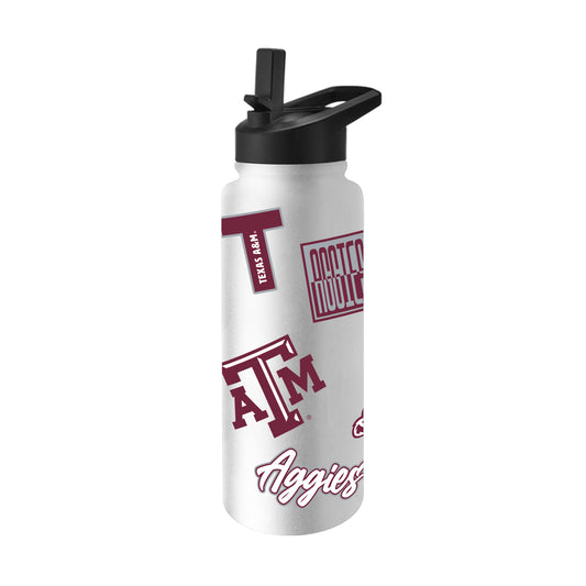 Texas A&M 34oz White Dreamweave Quencher Bottle