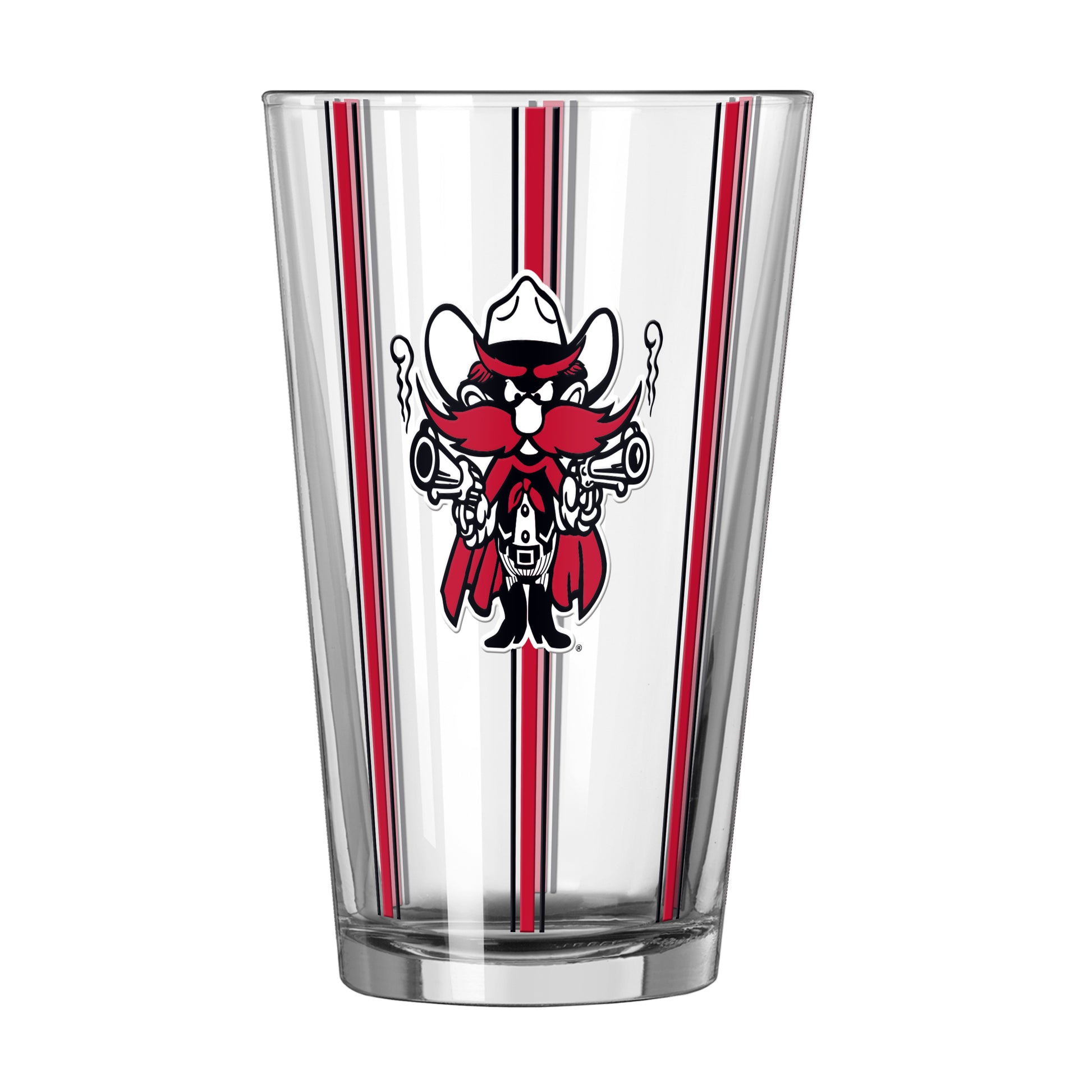 Texas Tech 16oz Thin Stripe Pint Glass